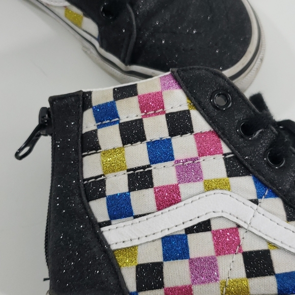 Vans Glitter Checkerboard SK8-hi zip 1.5 - Picture 6 of 8